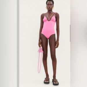 Jacquemus Vibrant Pink Kids One Piece